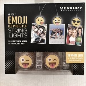 Emoji LED Photo Clip String Lights